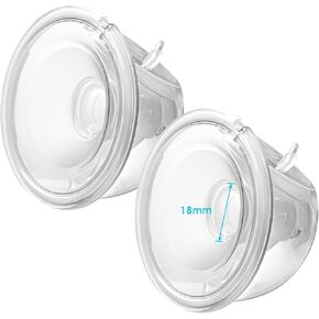 Double Wearable Breast Pump Parts 15mm Milk Collector Cup Compatible with Momcozy S9 Pro|S12 Pro Wearable Breastpump Incl 15mm Flange Use with S9 Pro|S12 Pro Parts/Accessories Replacement