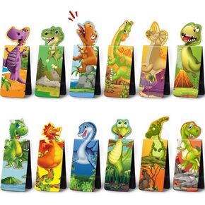 12 Pieces Magnetic Bookmarks Cute Animal Magnet Page Markers Page Clips Bookmark Funny Animal Magnetic Bookmarks Magnet Page Marker Clips for Students Teacher Reading Party Favor (Animal Style)