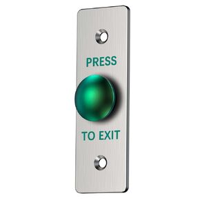 Push to Exit Button for Door Access Control Big Press Button Waterproof Stainless Steel Shell with Back Mounted Box NO/COM Output