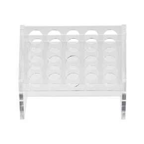YOKIVE Tube Rack, Slant Acrylic Test Tube Rack Holder | Great for 10ml/15ml Lab Test Tube(Clear, 15-Sockets)