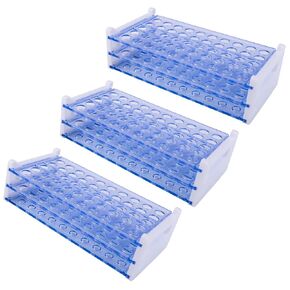 3 PCS Scientific Lab Plastic Test Tube Rack Holder for 16mm Tubes, Holes 50, Test Tube Bracket Stand for Laboratory