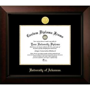 Campus Images University of Arkansas Razorbacks 11w x 8.5h Legacy Black Cherry Gold Embossed Diploma Frame
