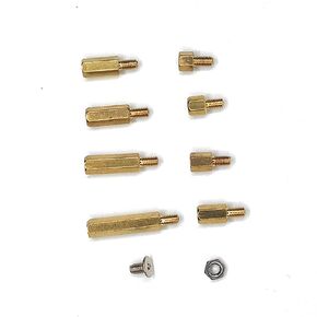M3 Male Female Hex Brass Spacer Standoff Screw Nut Assortment Kit (250pcs)