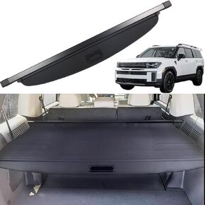 Cargo Cover for Hyundai Santa Fe 2019 2020 2021 2022 2023 Rear Trunk Cover Trunk Security Cover Shielding Shade Car Accessory, Black
