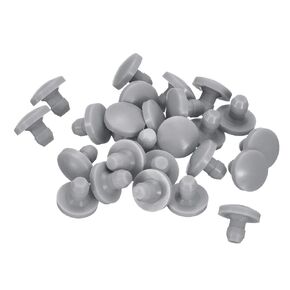 uxcell 4Pcs Silicone Plugs, Rubber Round Snap in Locking Hole Plugs for 30-33mm Hole, Hole Stoppers Waterproof Hole Plug for Metal Tube, Furniture End Caps Inserts, Grey