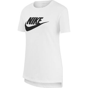 Nike Girl's NSW Tee DPTL Basic Futura (Little Kids/Big Kids) Elemental Pink/White XL (18-20 Big Kid)