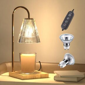 مصباح تدفئة الشموع، سخان شموع كهربائي مع مؤقت، مصباح تدفئة شموع قابل للتعتيم لشموع الجرة مع لمبتين، مذيب كهربائي، ديكور منزلي وهدية للأم in Kuwait