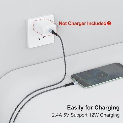 كابل FEMORO USB C إلى Micro USB بطول 3 أقدام و5 حزم، محول كابل USB-C من النوع C إلى Micro USB OTG 480 ميجابت في الثانية لنقل البيانات والشحن متوافق مع MacBook Pro وGalaxy S22 S21 S10 in Kuwait