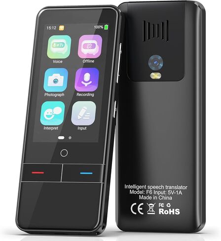 Language Translator Device, Portable Two-Way Instant Translator, High Accuracy Real-Time Translator with 139 Languages Offline Online Voice Photo Translation for Travel, Business and Learning in Saudi Arabia