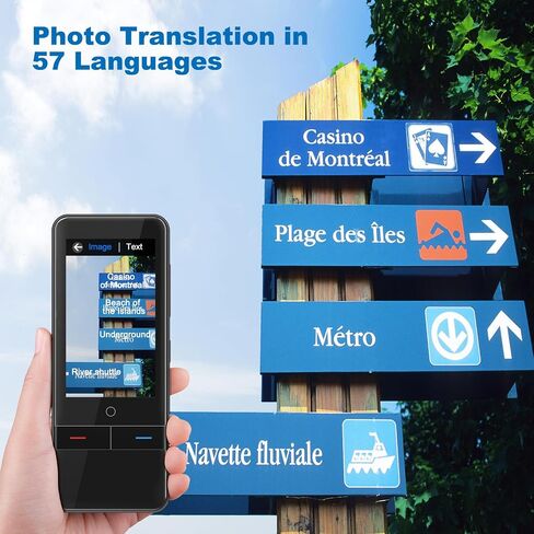 Language Translator Device, Portable Two-Way Instant Translator, High Accuracy Real-Time Translator with 139 Languages Offline Online Voice Photo Translation for Travel, Business and Learning in Saudi Arabia