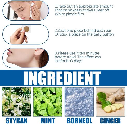 20 قطعة من رقعة دوار الحركة، رقعات دوار البحر لركوب السيارات والقوارب، ورحلات الرحلات البحرية والطائرات، سريعة المفعول ولا توجد آثار جانبية in Kuwait