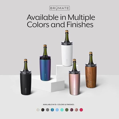 BrüMate Togosa 2-in-1 Wine Chiller Bucket or Champagne Bucket & 100% Leakproof Pitcher | Portable Cooler Fits Most Wine, Champagne, & Liquor Bottles | Perfect Wine Gifts | 49oz (Glitter White) in Saudi Arabia