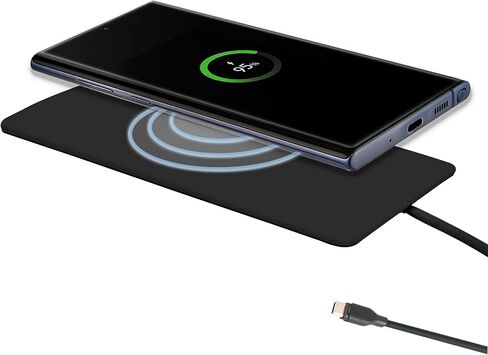 Ultra Slim Wireless Phone Charger by It’s Just Smart, Round Universal Charger for Qi Enabled Phone, iPhone 15 14, Galaxy S24 S23, Android, Samsung, and Google Pixel, Cordless, Fast Charging Phone Pad in Saudi Arabia