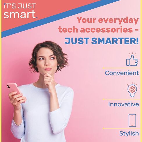 Ultra Slim Wireless Phone Charger by It’s Just Smart, Round Universal Charger for Qi Enabled Phone, iPhone 15 14, Galaxy S24 S23, Android, Samsung, and Google Pixel, Cordless, Fast Charging Phone Pad in Saudi Arabia