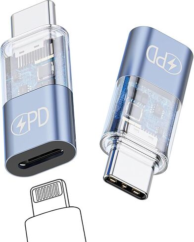 Fidioto for Lightning Female to USB C Male Adapter, for Lighting to USB C Adapter Charging for iPhone 15/15 Pro/15 Pro Max/15 Plus,iPad Air, Samsung, Support Data Transfer and Charging(2Pack) in Saudi Arabia
