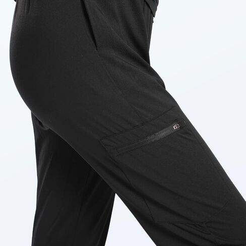 Scrubs for Women Set, V-Neck Scrub Top & Joggers Pants Sets, Slim Quick-dry Anti Wrinkle Yoga Waistband in Saudi Arabia
