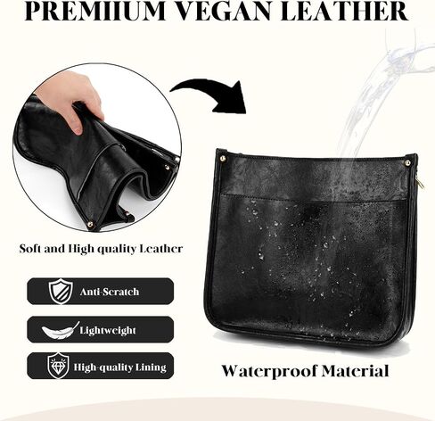 Leather Crossbody Bags for Women Vegan Leather Purses with 2 Pcs Replacement Adjustable Boho Strap & Leather Strap in Saudi Arabia