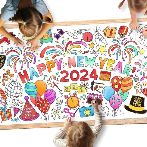 World Map Giant Coloring Poster - 31.5X 72 Inches - Versatile Classroom Wall Décor & Birthday Activity - Perfect as World Map Poster or Table Cover for School Parties and Special Events in Kuwait