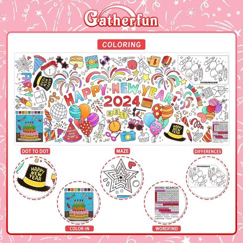 World Map Giant Coloring Poster - 31.5X 72 Inches - Versatile Classroom Wall Décor & Birthday Activity - Perfect as World Map Poster or Table Cover for School Parties and Special Events in Kuwait