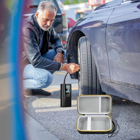 حافظة متوافقة مع Fanttik X8/ لمنفاخ الإطارات Convtoya ضاغط هواء محمول 150 رطل لكل بوصة مربعة، مضخة هواء لإطارات السيارة، حامل تخزين لأنبوب الهواء، المحول والملحقات الأخرى (الصندوق فقط) in Kuwait