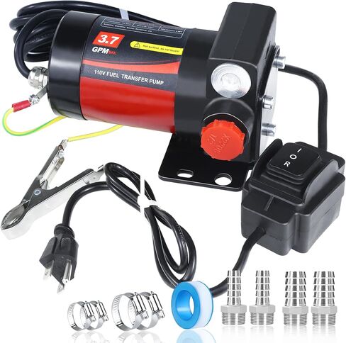 110V AC Gasoline Fuel Pump, Reversible Pumping for Gasoline, Diesel, Motor Oil, 3.7GPM Gasoline Transfer Pump in Saudi Arabia