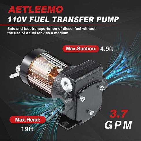 110V AC Gasoline Fuel Pump, Reversible Pumping for Gasoline, Diesel, Motor Oil, 3.7GPM Gasoline Transfer Pump in Saudi Arabia