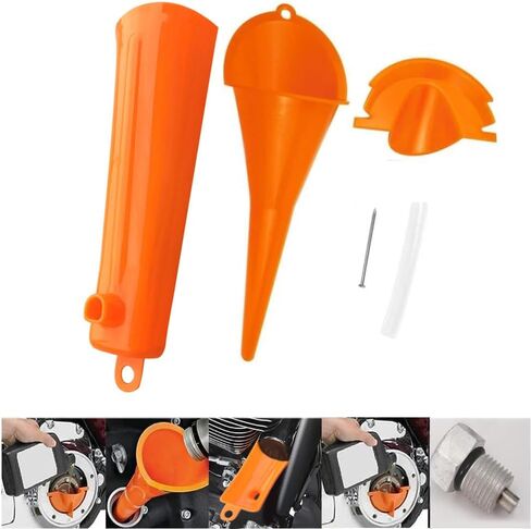 Oil Change Kit Tool, Oil Funnels Set for Harley Davidson Accessories, Motorcycle Primary Case Oil Funnel, 20PCS 11105 Drain Plug O-Ring in Saudi Arabia