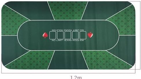 70'' x 35'' Texas Hold'em Poker Mat | Portable Poker Table Top with Classical Print, Hemmed Edges, Smooth Surface, and Simplicity Carrying Bag for Games Everywhere in Saudi Arabia