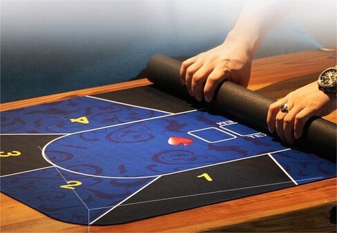 70'' x 35'' Texas Hold'em Poker Mat | Portable Poker Table Top with Classical Print, Hemmed Edges, Smooth Surface, and Simplicity Carrying Bag for Games Everywhere in Saudi Arabia