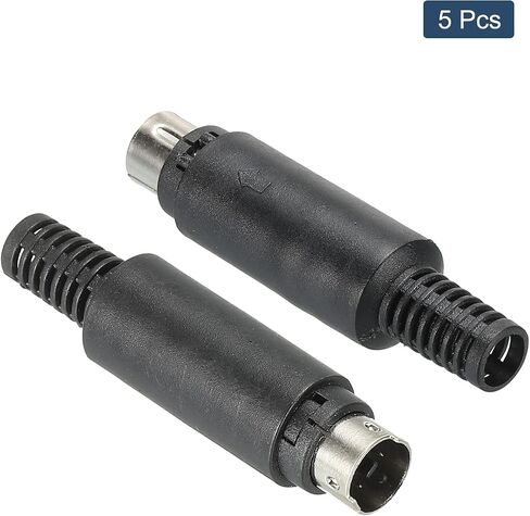 PATIKIL S-Video DIN مقبس ذكر صغير 6 دبوس نقل إشارة للتلفزيون، مشغل DVD حزمة من 5 in Saudi Arabia