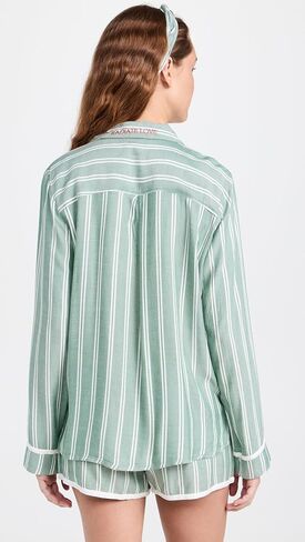 PJ Salvage Women's Loungewear Stripe Hype Pajama Pj Set, Rust, M in Saudi Arabia