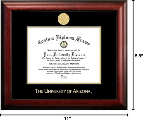 صور الحرم الجامعي AZ996GED جامعة أريزونا ذهبية منقوشة، 11 بوصة × 8.5 بوصة، متعددة الألوان in Saudi Arabia