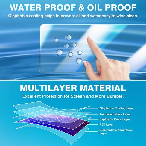 Karltys 2 Pack Rear Screen Protector for 2021-2024 Chevy Tahoe/Suburban/GMC Yukon Denali 12.6-Inch Touch Screen, 9H Tempered Glass, Yukon Rear Seat Entertainment Screen Protector Cover in Kuwait