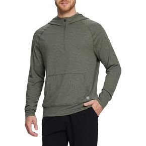 M MAELREG Hoodies For Men Long Sleeve Kangaroo Pocket Lightweight Heather Golf Quarter Zip Mens Sweatshirts Hoodies Pullover