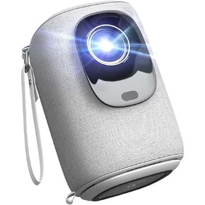 [Adjustable Carry Strap] Mini Projector With WiFi And Bluetooth AY2PRO, Auto Vertical Keystone, ONOAYO Electric Focus Portable Projector, 1080P Video Projector On The Go, 2024 Best Gift (White)