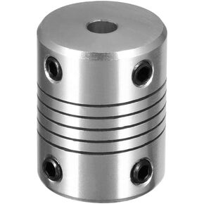 uxcell 4mm to 6mm Aluminum Alloy Shaft Coupling Flexible Coupler Motor Connector Joint L25xD19 Silver