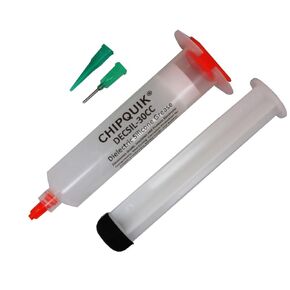 CHIP QUIK DECSIL-30CC Dielectric Silicone Grease 30ml (30cc/30g Syringe) Electronics Grade Translucent