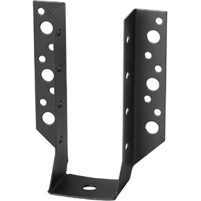 8 Pcs Black Joist Hanger, Actual Size 2"x6", Thickness 1.5 mm (17 Gauge) Powder Coating Finish Steel Joist Hangers fit Actual 2x6 Rough Lumber