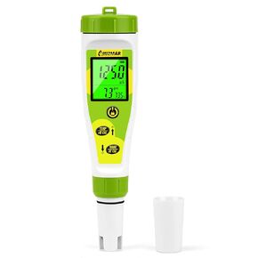 pH EC Meter for Water Hydroponics PPM and pH Meter for Nutrients Measure pH PPM Conductivity Temperature DWC PH and EC PPM Water Tester for Nutrient Solution EC pH TDS Meter for Water System