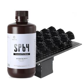 RESIONE 3D Printer Resin, SP64 Standard Pro Resin with Fast Post-Processing and Low Water Absorption, 3D Print has Matte Finish and Sharp Details for LCD/DLP 3D Printing (Black 1KG)