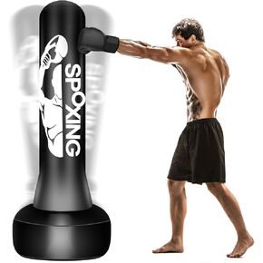 Standing Punching Bag for Adults 70" - Heavy Punching Boxing Bag with Boxing Gloves and Electric Air Pump, Men Women Stand Kickboxing Bags for Training MMA Muay Thai Fitness Beginners.
