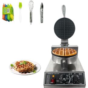 Commercial Waffle Maker Machine, 110V 1200 W Stainless Steel Nonstick Waffle Maker for Home and Restaurant
