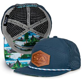 S A New Company Flatbill Performance Snapback Hat | Water-Resistant Baseball Cap for Men & Women