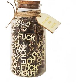 Give hugs to people You miss, hug gifts in a jar, Wooden Cutout Letter Piece Bad Mood Vent Spoof Birthday Day,Bad Mood Vent Gift for Family, Friends, Colleague. (Round jar)