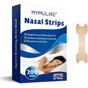 200 شريط أنف، جهاز MYMULIKE المضاد للشخير - إيقاف الشخير، شرائط الأنف المضادة للشخير من أجل راحة سريعة ونوم أفضل in Kuwait