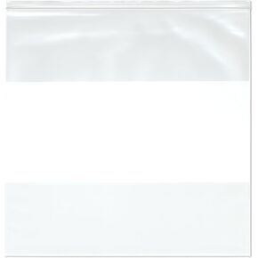 Plymor 24" x 24" (Pack of 50), 4 Mil Heavy Duty White-Block Zipper Reclosable Plastic Bags