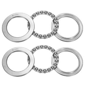uxcell 2 Set 51210 Thrust Ball Bearings 50mm x 78mm x 22mm Plane Axial Ball Bearing Single Row Roller, Chrome Steel Good Performance (ABEC3)