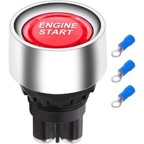 weideer 12V Push Button Starter Switch Engine Start Ignition Switch Momentary Blue Led 12 Volt 50A Button Start Switch for Marine Vehicle Racing Car Truck RV K-M042-BU-DZ