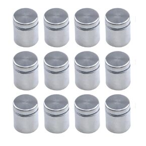 Antrader Glass Standoff 3/4" x 1", Nail Wall Mount Standoff Holder Screw, Stainless Steel Advertise Fixing Pin Sign Mounting Hardware for Glass, 12-Pack, Silver