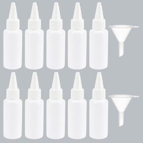 50pcs Mini Empty Liquid Dropper Bottle 3ml Plastic Glue Bottles Plastic Squeezable Dropper Bottle with 2 Droppers Refillable Containers with 2 Funnels for Oils Essence Sample Vials Perfume